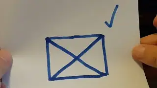 How to draw a x in a square without lifting pencil - puzzle solution