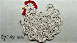 Easy Crochet a Chicken Potholder Decor Only | Bag o day Crochet  Tutorial