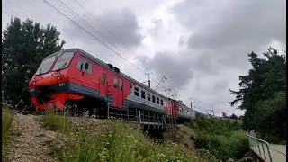 Электропоезд ЭД4М 0411 с сообщения 