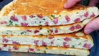 Беру Кефир и готовлю Самые Вкусные лепёшки на скорую руку❤ Дети просят за место Гамбургеров ‼