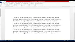 Inserting a Footnote in Word