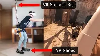 Walking in Half-Life Alyx with my VR Shoes - Combat with Combine
