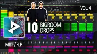 🔥 FREE MIDI Saberz Style🔥 10 Bigroom Drop Melodies🎶 Vol.4 Nexchapter, Rave Culture, Kevu style + FLP