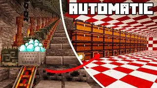 I built a COMPLETELY AUTOMATIC MINING SYSTEM in my Minecraft Survival World!