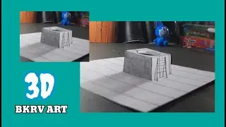 easy 3d drawing | 3d drawing | Simple 3D drawing instructions | BKRV art