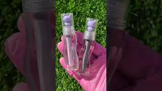 Making Kuromi gloss with KUROMI tubes?! 😱💜 #lipgloss