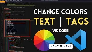 How to Change Color of Text & Tags in VSCode Editor 2023   Change Text Color in VSCode