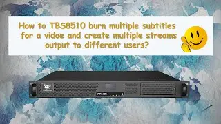 How to use TBS8510 to burn multiple subtitles for a video and create multiple output streams?