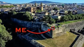 UNBELIEVABLE view in Pamplona Spain — TRAIN from Barcelona to Pamplona to start our camino