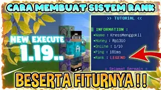 CARA MEMBUAT SISTEM RANK & FITURNYA! MCPE 1.19! *New Execute*