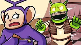 ESCAPE FROM SHREK MOTEL 2! | Tinky Winky Plays: Roblox Shrek Motel 2