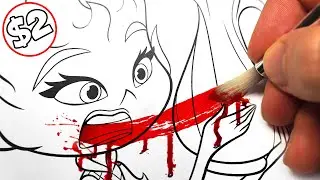 HORROR Artist vs $2 Disney ELEMENTAL Colouring Book ✍️