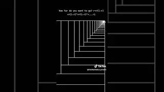 Recursive Mathematics Art: The Geometric Sum r+r(1-r)+r(1-r)²+r(1-r)³+...=1 