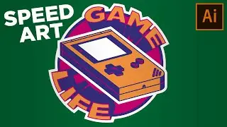 How to create a retro Game-Logo || Illustrator Tutorial - Speed Art