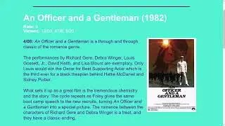 Movie Review: An Officer and a Gentleman (1982)