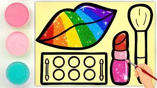 Makeup Set Sand Painting 👄💄 Makeup Safety Rules for Kids 🖌️