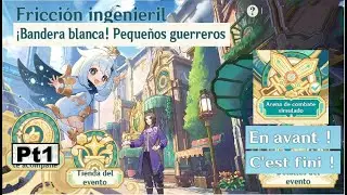 Genshin Impact - Fricción Ingenieril - Arena de Combate Simulado - Bandera Blanca Pequeños Guerreros