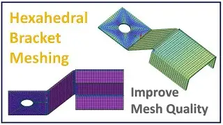 ✅Hexahedral Mesh for Bracket Geometry in ANSYS SpaceClaim: A Step-by-Step Tutorial