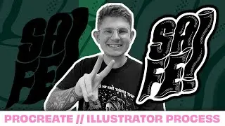 Procreate//Illustrator Process | Sticker Design