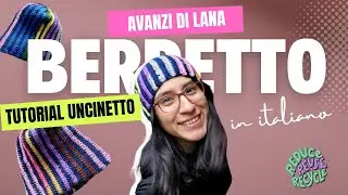 Avanzi di lana? 🖐️ Tutorial Uncinetto Berretto #uncinettotutorial