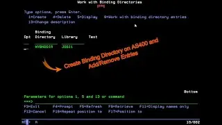 Work with Binding Directories (WRKBNDDIR) - IBM| संयोजक निर्देशिकाएँ (WRKBNDDIR) AS400 साथ कार्य