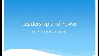4 Functions of Management: Leadership and Power
