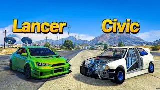 Usamos La Honda Civic Para Retar Un Lancer Evo X Gta Rp