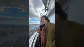 Chris Briney shouts off the 103rd Floor