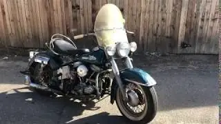 1956 FLH sat in a garage since 1963 and now running and riding again!