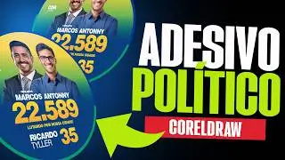 Como Criar Adesivo Campanha Política no CorelDraw #coreldraw