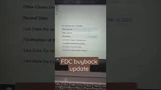 FDC buyback update