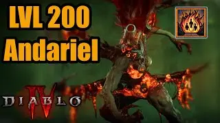 Incinerate lvl 200 Tormented Uber Andariel - Season 4 Diablo 4 Sorc Build