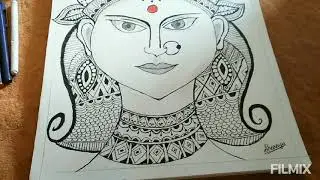Drawing of durga Mata | Navratri special drawing | Sharayu's creative arts