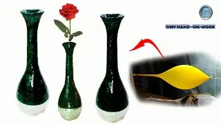 How To Make A Vase Easily Using Cement || White Cement Craft Ideas || Diy cement