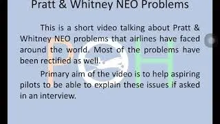 A320 - Pratt & Whitney NEO problems