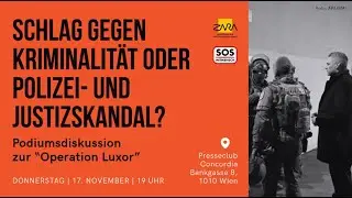 Podiumsdiskussion Operation Luxor SOS Mitmensch ZARA