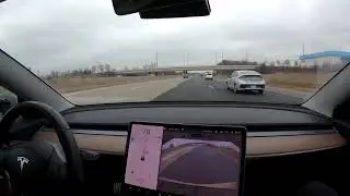 Tesla Autopilot Avoids Construction Barrel In My Lane   Navigate on Autopilot   Full Self Driving