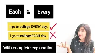 Each and Every #studyenglish #spokenenglish #englishgrammar #englishvocabulary