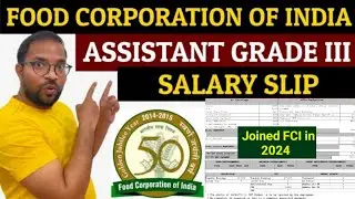 FCI AG3 New Joinee Salary Slip 2024 🔥 FCI AG3 Latest Salary Slip 2024 July 2024 #fci #fciag3
