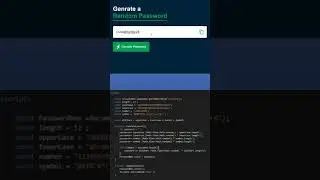 Random  password generator using HTML CSS and JavaScript #ibrahimcodes#mycodes#password generator