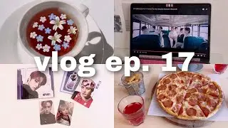 🍕 vlog ep 17 : мои обычные будни, распаковка kpop фотокарт, камбэк bts