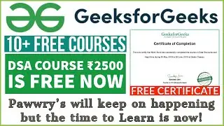 Geeks for Geeks FREE Courses with Certificate | Gfg DSA Course | HTML | Python | Java