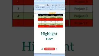 Highlight row using conditional formatting in excel 