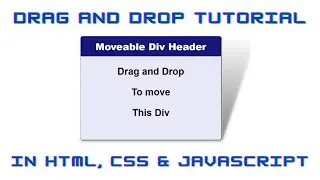How to do drag and drop in HTML,CSS and JS