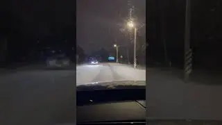 Романовка, Всеволожск, снегопад 19 апреля, дорога жизни
