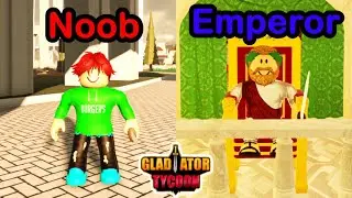 Going From Peasant To Emperor In Gladiator Tycoon || Buying All Buttons Gladiator Simulator