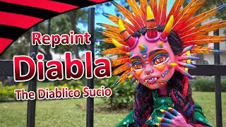 REPAINT Diabla The Panamanian Diablico Sucio Doll | OOAK | Demon XL Collab