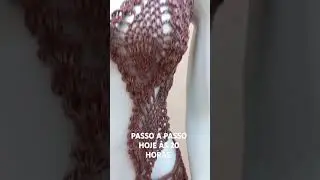 Vestido Rayza ponto abacaxi #crochet #gabycroches #modacroche