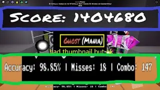 osu!mania player plays Ghost (right side) in Funky Friday Roblox