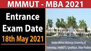 UPCET Entrance Exam Date  2021 | MMMUT - MBA | Application Form